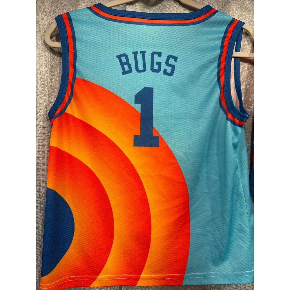 Kids Tune Squad‎ Bugs Bunny Basketball Jersey and Shorts Set Blue XL Space Jam